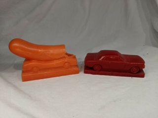 Henry Ford Museum Oscar Meyer / Ford Mustang Mold A Rama Rouge Wax Souvenir