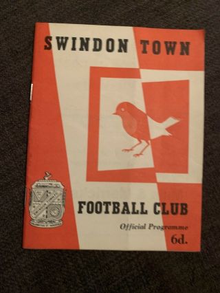 1964 Swindon V Plymouth Argyle Football Programme