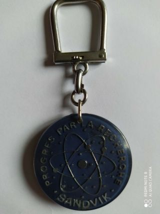 Porte - Clés Bourbon Import Sandvik Progrès Recherche Keychain Vintage Années 60