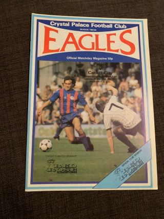 1983 Crystal Palace V Cardiff City Football Programme