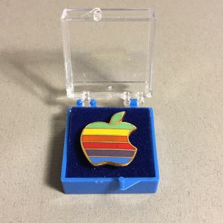 Vintage Apple Macintosh Enamel Lapel Pin / Tie Tack