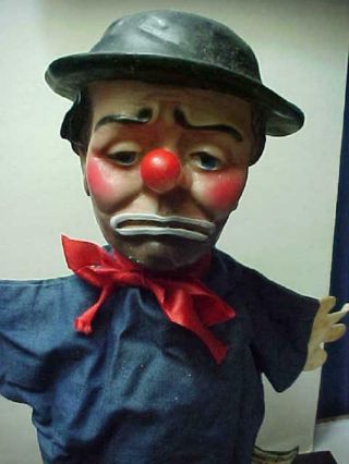 Vintage Emmet Kelly Willie The Clown Doll Hand Puppet