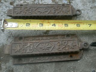 Two Vintage Chain Pull Spring Bolt Door Latches - Eastlake?