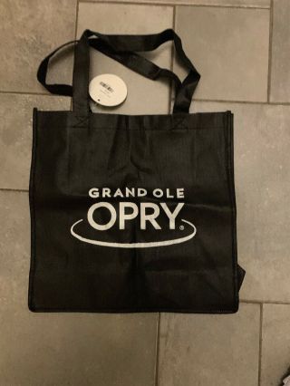 Grand Ole Opry Black Reusable Bag,  12x13x5