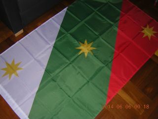 Reproduced Flag Of Three Guarantees Mexican Empire Mexico 1821 Ensign 3ftx5ft