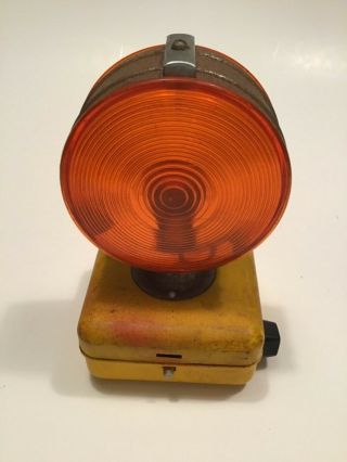 Vintage Amber Blinking Flashing Caution Light Tools Hardware
