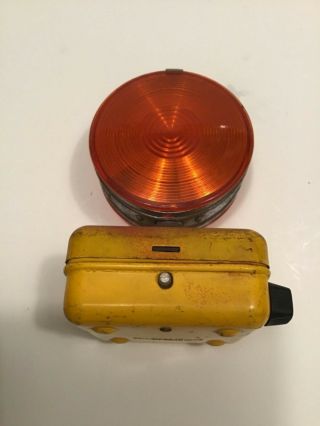 Vintage amber blinking flashing caution light tools hardware 2
