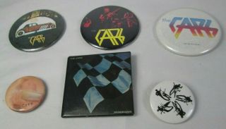 The Cars 6 X Vintage Early 1980s Punk Wave Power Pop Pins Buttons Badges