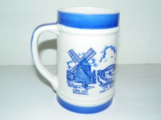Vintage Cape Cod Massachusetts Map Coffee Tea Mug White Blue Souvenir LIGHTHOUSE 2
