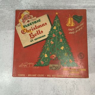 Vintage 1950s Electric Christmas Bells By Criterion Spectialy W/ Orig Box Nib