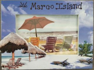 Marco Island Florida Beach Ocean Sand Tropical Picture Frame Unique