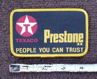 Vintage Texaco Prestone Gas & Oil Company Shirt Shoulder Patch