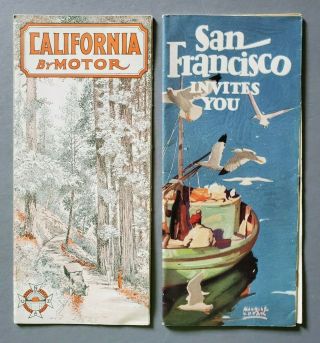 (2) Vintage Travel Brochures Of California And San Francisco