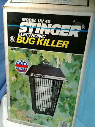 Vintage Stinger Bug Zapper Wacker Bug Killer 1 Acre Box & Instructions