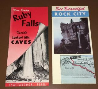 Vintage 1940s 50s Set of 6 Tennessee Brochures Rock City Ruby Falls Smokies more 2