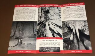 Vintage 1940s 50s Set of 6 Tennessee Brochures Rock City Ruby Falls Smokies more 3