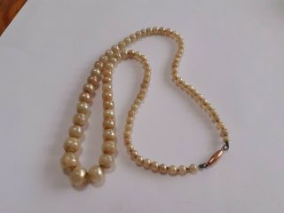 Vintage Necklace With 9ct Gold Clasp