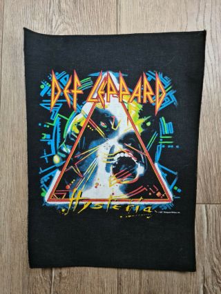 Def Leppard Hysteria 1987 Back Patch Official Vintage Acdc Guns N Roses Kiss
