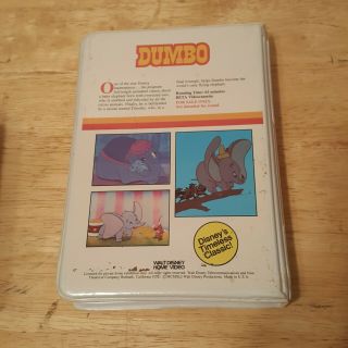 Dumbo Betamax Tape Walt Disney Home Video Vintage Clamshell Beta Tape 2