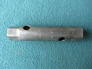 Vintage Tube / Box Spanner.  5/8”af X 9/16af – 4” Long