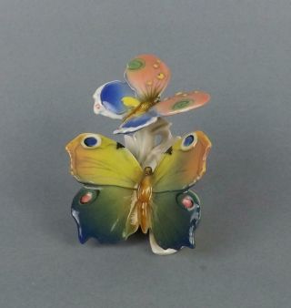 Vintage Porcelain Volksted Dresden Figurine Of A Butterfly By Karl Ens