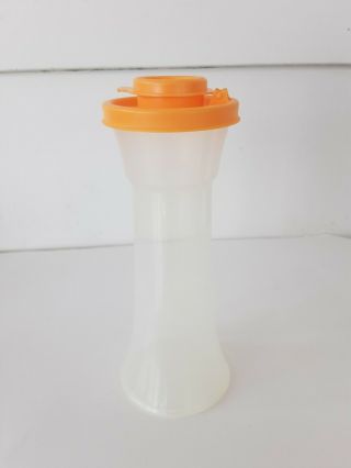 Vintage Tupperware Hourglass Salt & Pepper Shaker 6 " Tall Orange/yellow