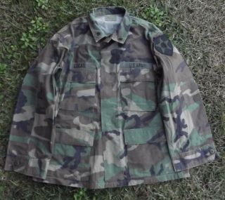 Vintage Unicor Army Woodland Camo Shirt Coat Medium Short 2nd Infantry