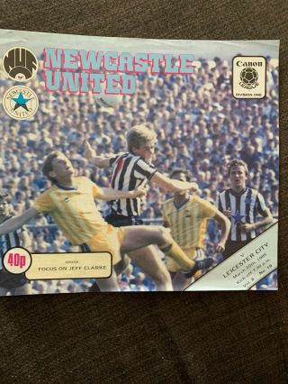 1985 Newcastle United V Leicester City Match Programme