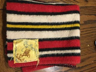 Vintage Wool Roy Rogers Saddle Blanket 22 X 44 1/2