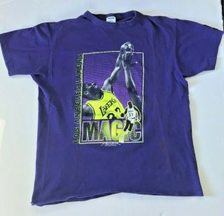 Magic Johnson Los Angeles Lakers Vintage Starter T - Shirt Xl Lakers