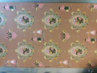 1950 ' s Vintage Wallpaper Dutch Country Floral & Farmers One Roll 3