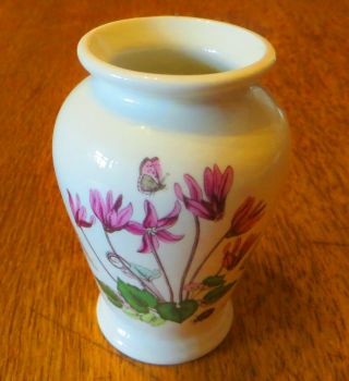 Vintage Portmeirion Botanic Garden 9.  5cms Canton Vase - Cyclamen Design