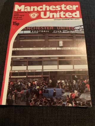 1979 Manchester United V Coventry City Football Programme