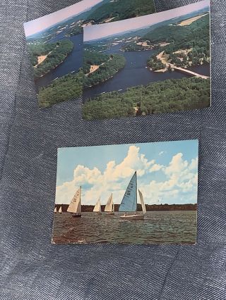 3 Vintage Postcards From 1980s Deep Creek Lake,  Md