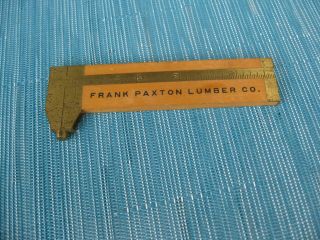 Vintage Stanley No.  136 Advertising Boxwood & Brass Caliper Ruler (frank Paxton