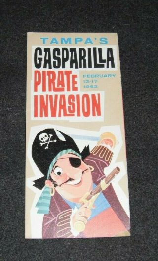 1962 Tampa Florida Gasparilla Pirate Invasion Brochure Pamphlet