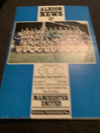 1976 West Bromwich Albion V Manchester United Football Programme