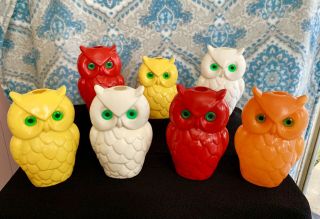 Vintage Owl Blow Mold Camping/tiki Party Lights.  Something To Hoot About