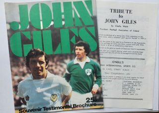 Vintage Irish Souvenir Testimonial Brochure - John Giles - Teams Insert Incl