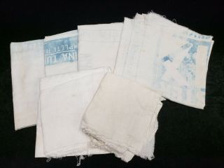 6 Pc Plain Vintage Feedsack Plain Tea Towel Flour Sack For Craft Quilting Cutter