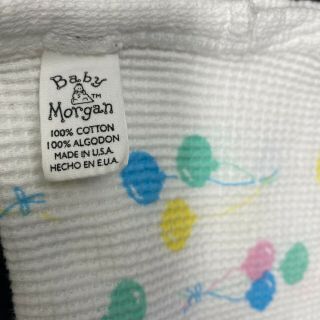Baby Morgan Pastel Balloon Cotton Waffle Weave Thermal Baby Blanket Vintage FLAW 3
