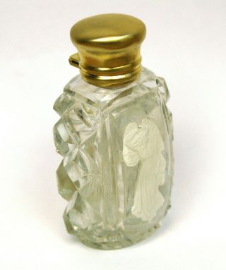 Rare Antique Vintage Perfume Scent Bottle - Sulphide Of Angel French C1840