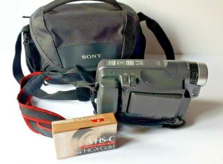 Jvc S - Vhs Vhs Camcorder & Case Gr - Sxm320 Vhs Vintage Video Camera