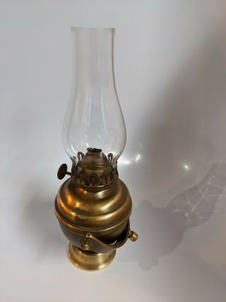 Vintage Perko Gimbaled Swivel Brass Wall Mount Oil Lamp Marine Ship Boat Lantern