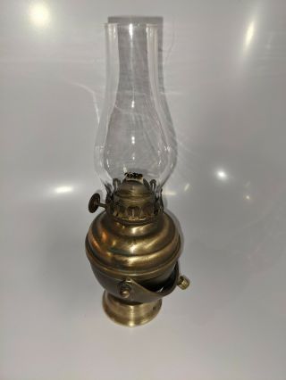 Vintage PERKO Gimbaled Swivel Brass Wall Mount OIL LAMP Marine Ship Boat Lantern 3