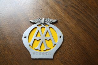 A Vintage Aa Car Badge.