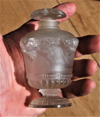 1923 Guerlain Lalique Clear Frosted Bouquet De Faunes Perfume Bottle