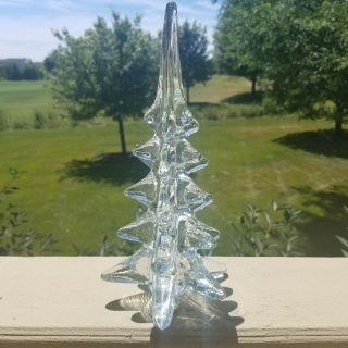 Vintage 10 1/4 " Tall 5 1/5 " Wide Crystal Tree With 30 Chip Branches.