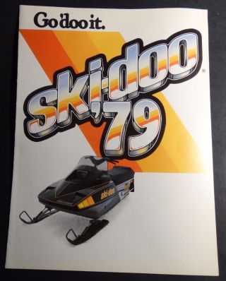1979 Ski - Doo Snowmobile Sales Brochure Opens To Poster Size 22 " X 16 " (216)
