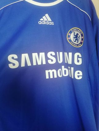 Vintage Retro Mens Chelsea Football Club Adidas Home Shirt.  Sz L.  Samsung Mobile. 2
